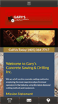 Mobile Screenshot of garysconcretesawing.com